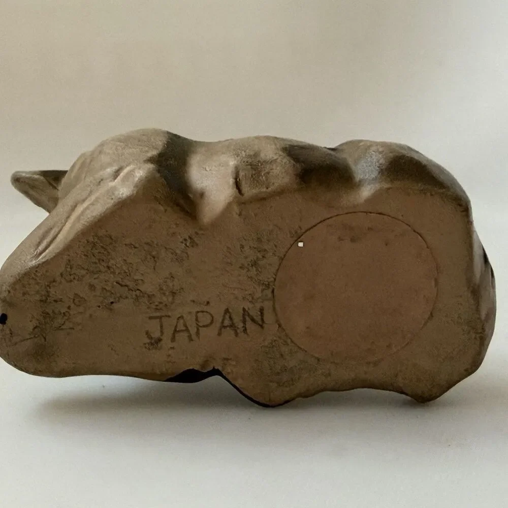 Vintage Japan Nativity Lamb Sheep Figurine Lying Down 2.75”Lx2”H Hand Painted